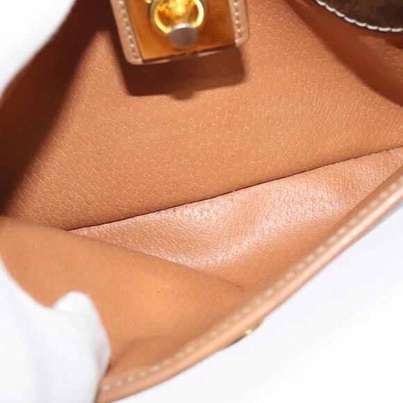 CELINE Macadam Canvas Shoulder Bag Pvc Leather Brown Gold - Picture 13 of 13